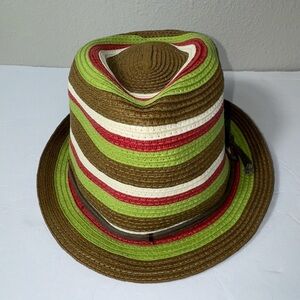 Peter Grimm stripped fedora hat- one size